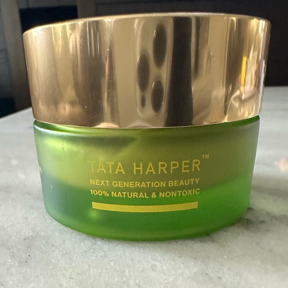 SEALED-Tata Harper Green and Gold Skincare Container